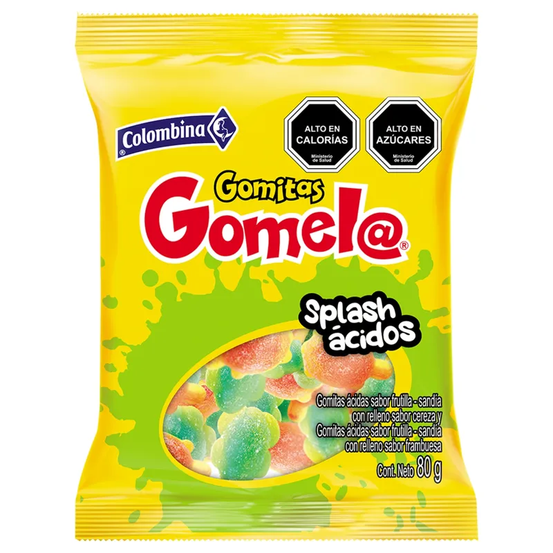 Halloween Colombina Gomela Splash Ácido 50 un