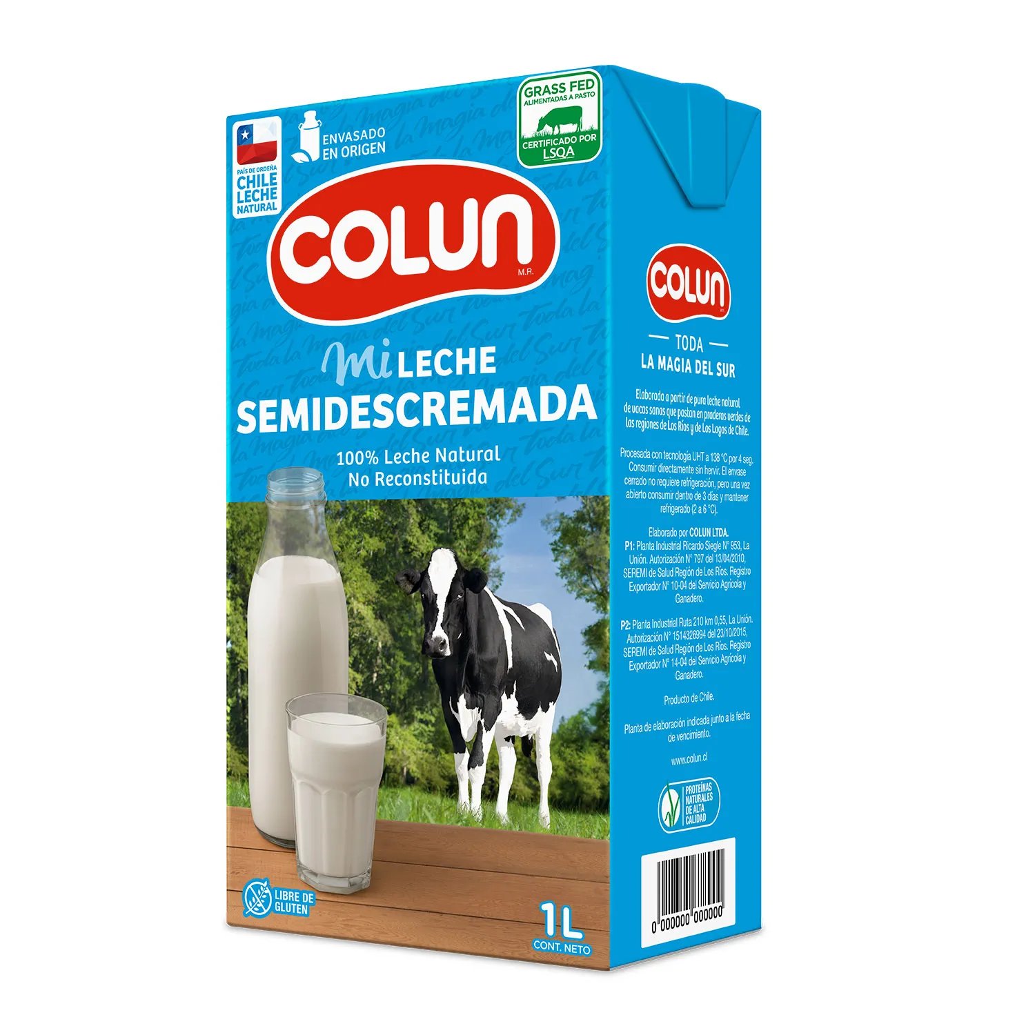 Leche Colun Semidescremada 1 lt.