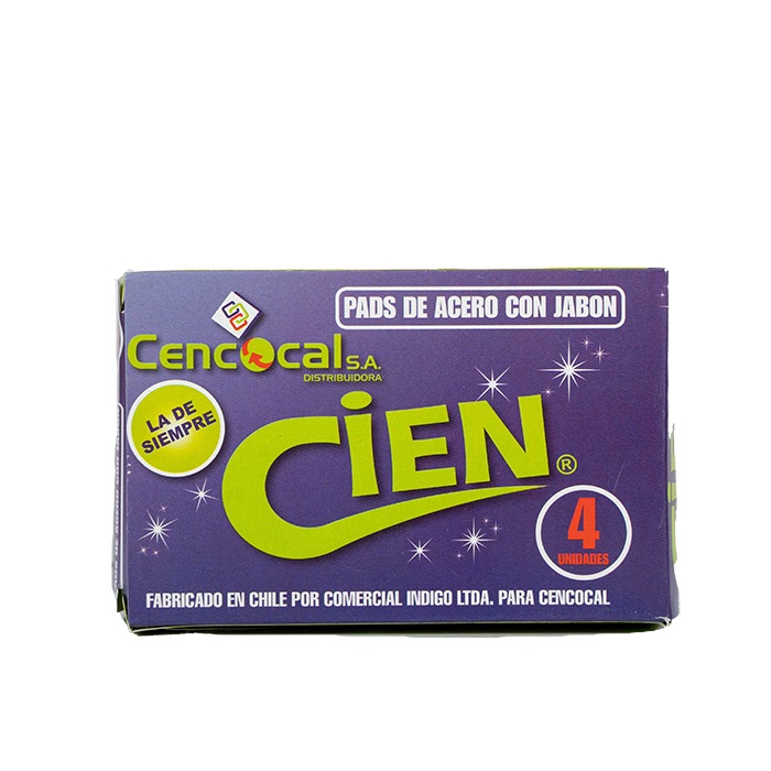 Pads Acero con Jabón Cien
