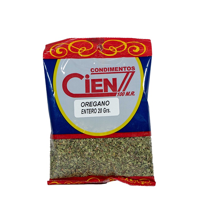 Condimento Cien Orégano Entero 20 grs.