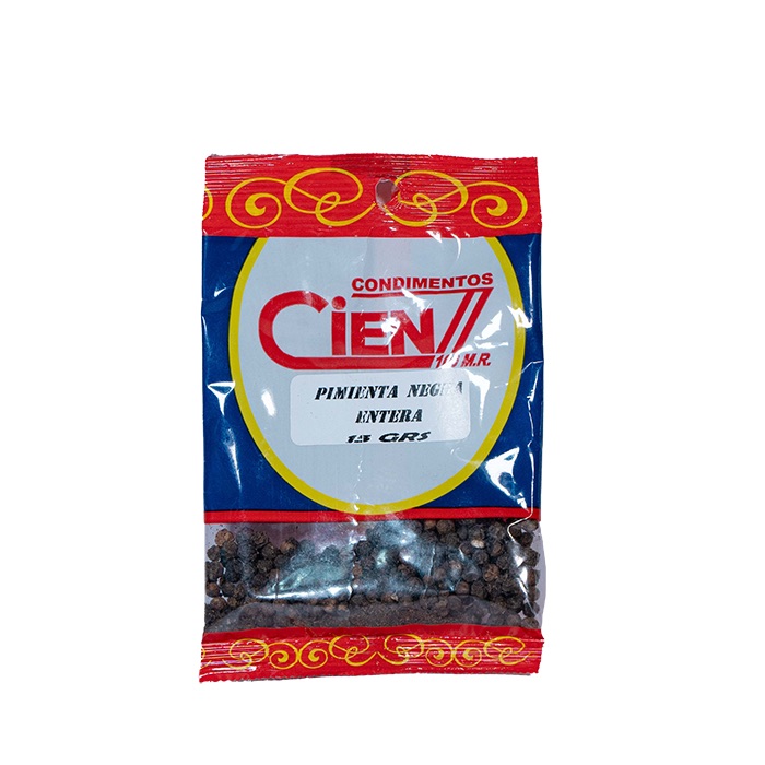 Condimento Cien Pimienta Negra Entera 15 grs.