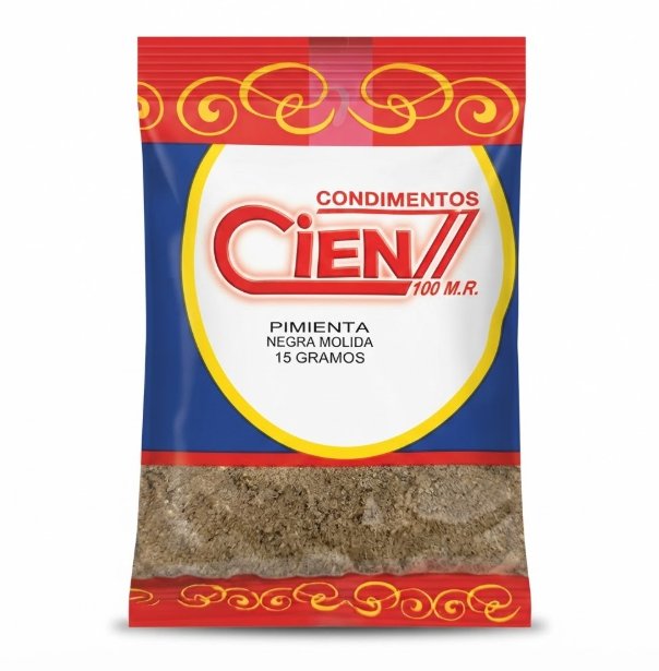 Condimento Cien Pimienta Negra Molida 15 g