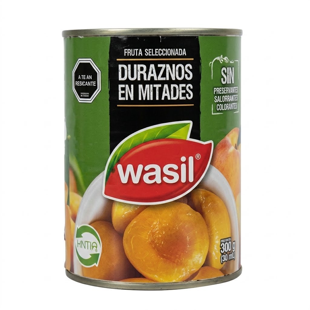 Wasil Durazno Mitades 590 grs.