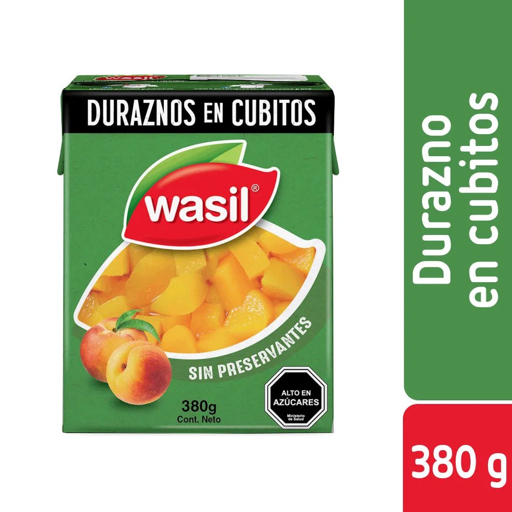 Wasil Durazno Cubitos 380 g