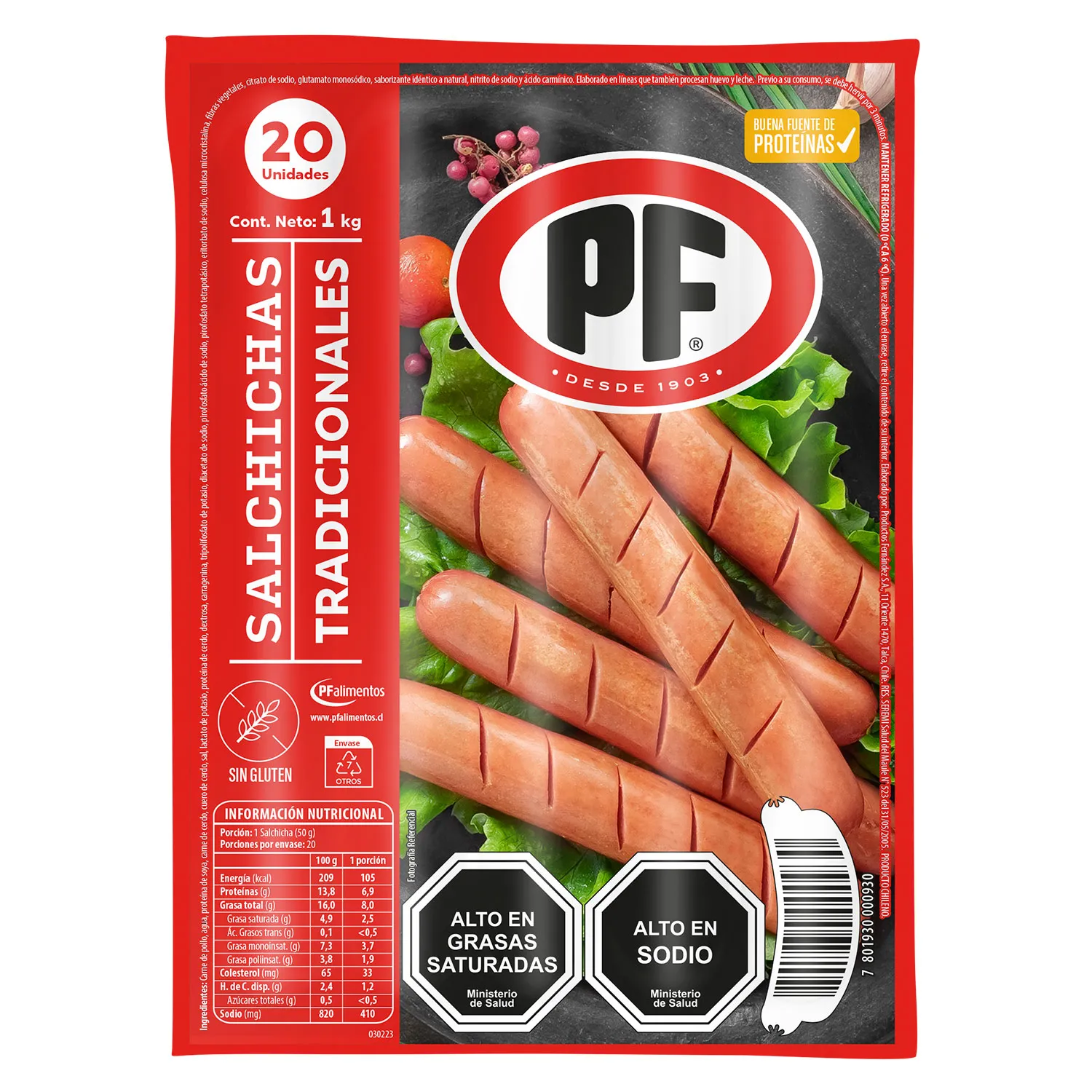 Salchicha Tradicional Pf 1 kg